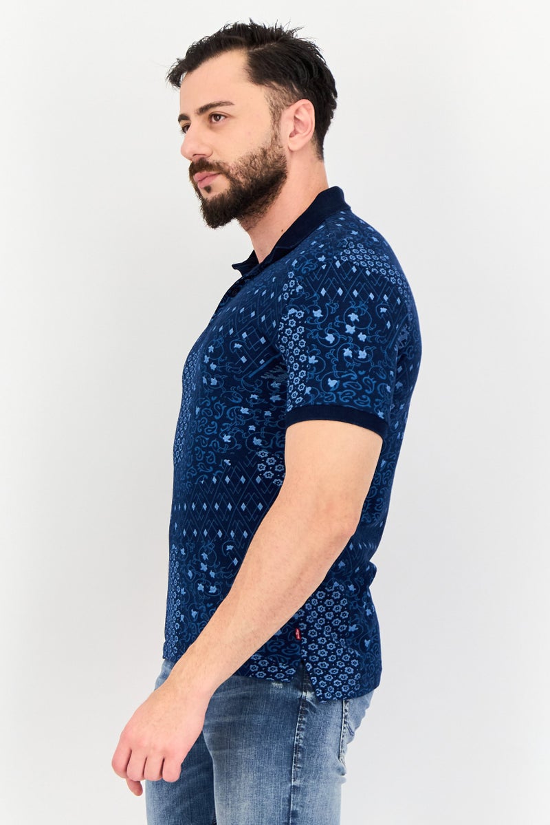 Levi's قميص بولو قصير الأكمام للرجال بتصميم مطبوع عادي، متعدد الألوان - Image 4