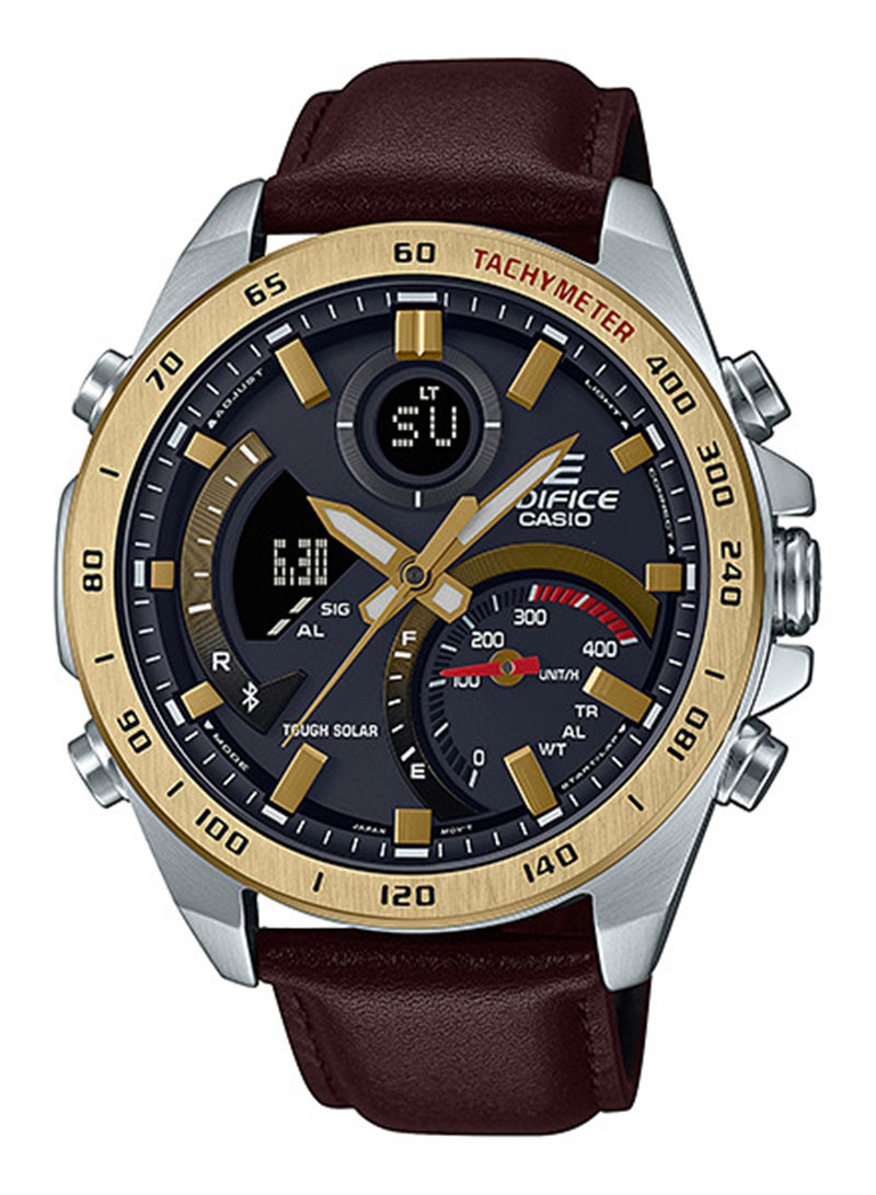 CASIO Men's Analog+Digital Stainless Steel Wrist Watch ECB-900GL-1ADR - 42 Mm