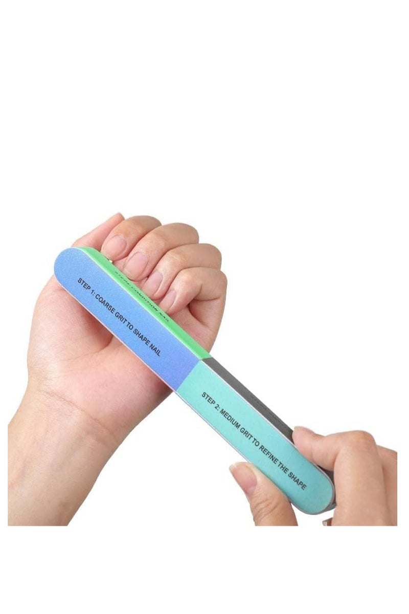 مسمار الإسفنج ملف مانيكير باديكير الرملي سطح مسمار الفن أدوات 7 على الوجهين المهنية الطباعة الأشعة فوق البنفسجية هلام تلميع مجموعة من 2 - Image 3