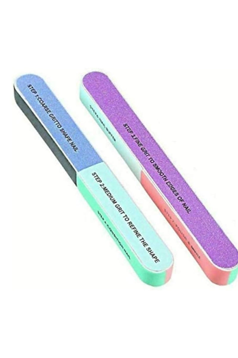 مسمار الإسفنج ملف مانيكير باديكير الرملي سطح مسمار الفن أدوات 7 على الوجهين المهنية الطباعة الأشعة فوق البنفسجية هلام تلميع مجموعة من 2 - Image 2