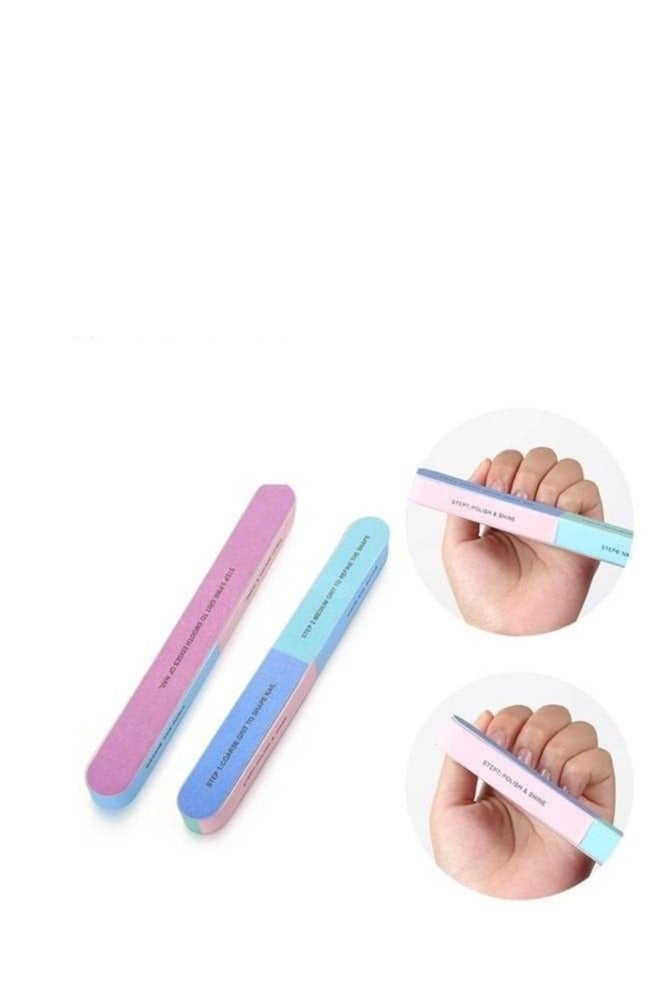 مسمار الإسفنج ملف مانيكير باديكير الرملي سطح مسمار الفن أدوات 7 على الوجهين المهنية الطباعة الأشعة فوق البنفسجية هلام تلميع مجموعة من 2 - Image 5