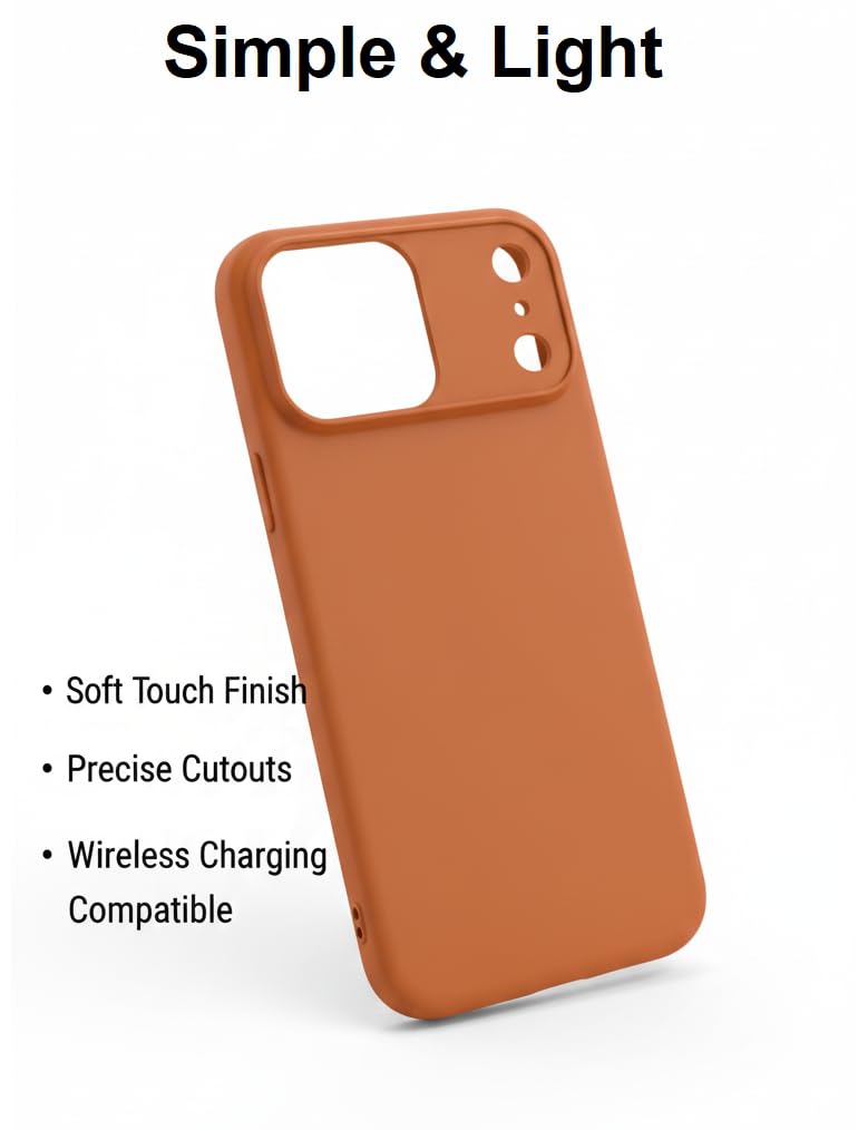 Midkart Cover Compatible with iPhone 17 Pro Max 6.9 inch Release 2025 Soft Touch Ultra-Thin Matte Case Protective with Camera Protection, Orange - Image 3