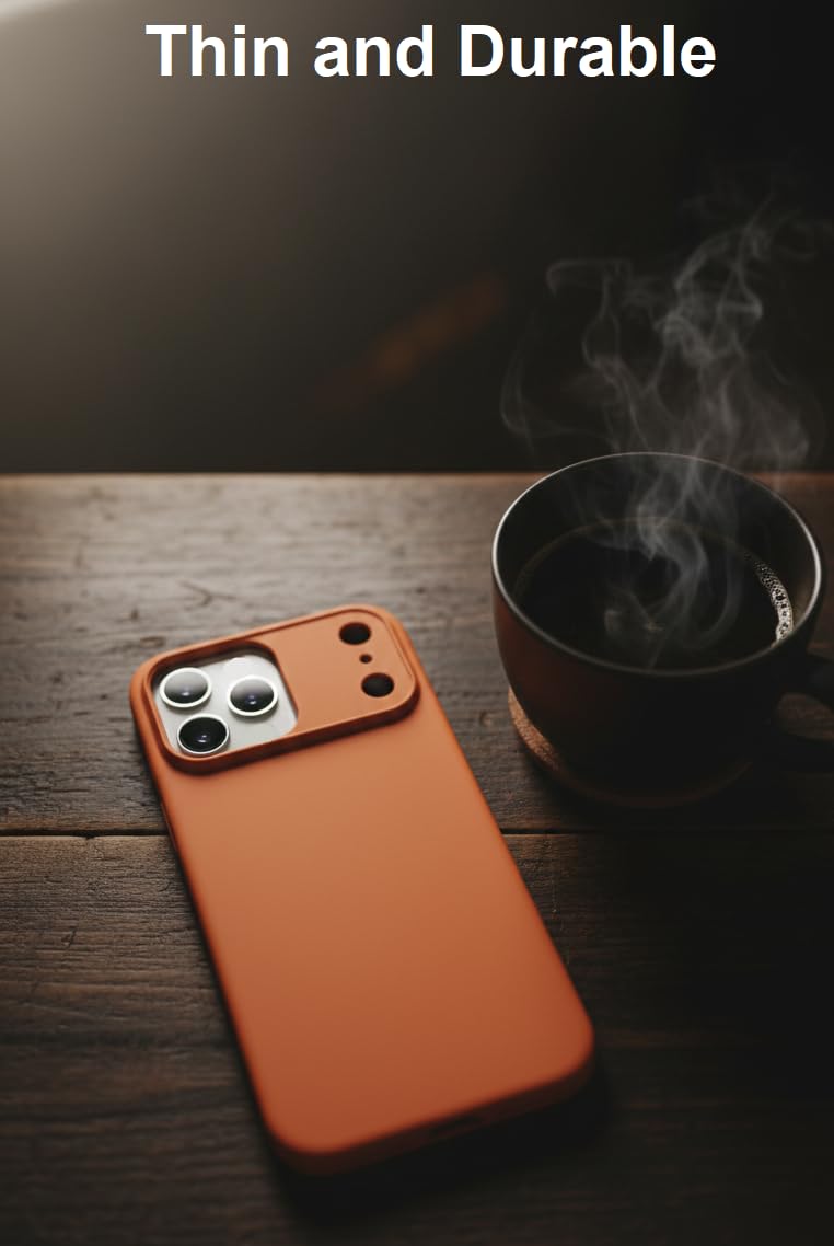 Midkart Cover Compatible with iPhone 17 Pro Max 6.9 inch Release 2025 Soft Touch Ultra-Thin Matte Case Protective with Camera Protection, Orange - Image 5