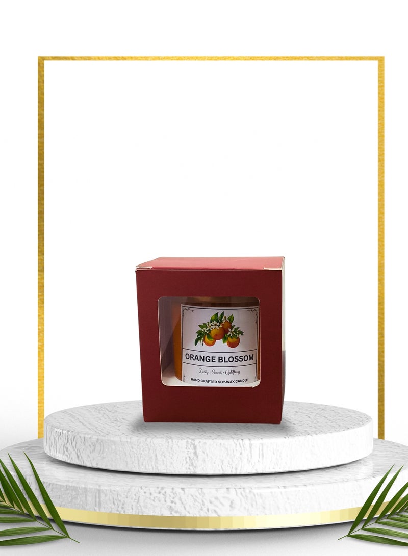 Orange Blossom Scented Candle Gift Set – Premium Soy Wax, 150ml – Made in UAE  - Image 3