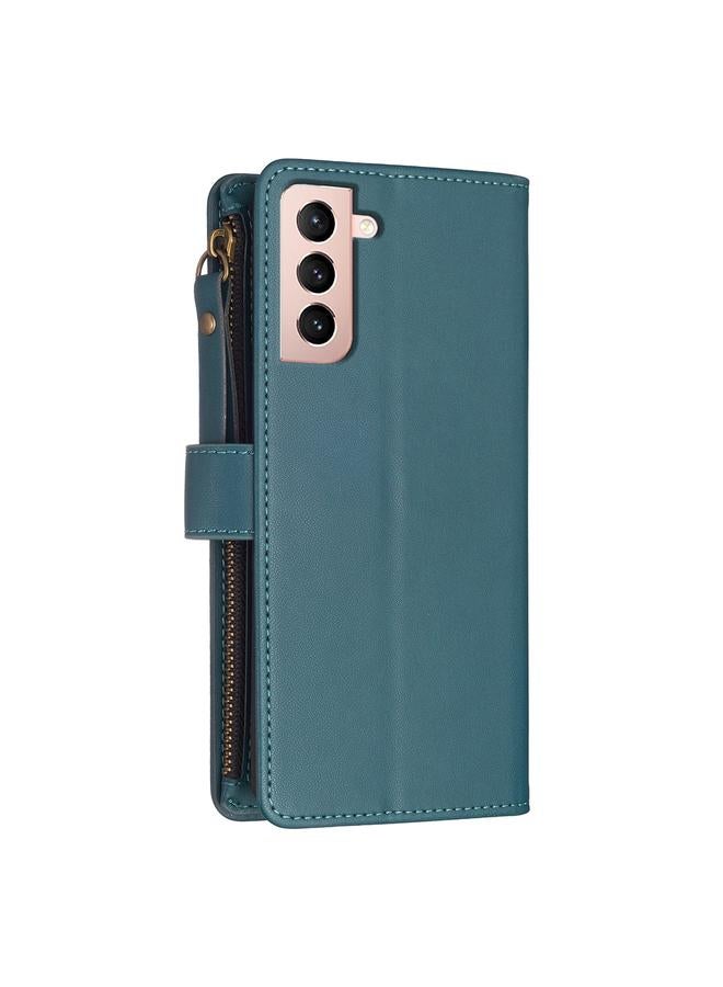 S-TOP Case For Samsung Galaxy S21 5G 9 Card Slots Zipper Wallet Leather Flip Phone Case - Image 3