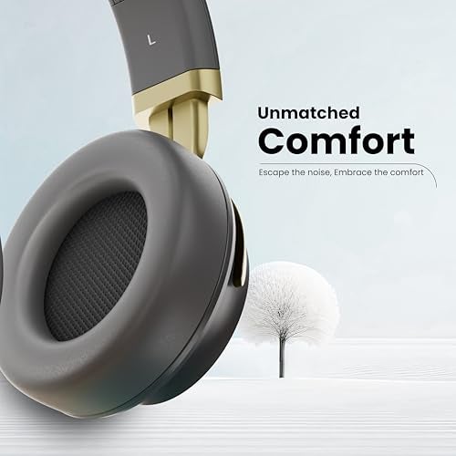 HAMMER Bash 2.0 Over The Ear Wireless Bluetooth Headphones with Mic, Deep Bass, Foldable Headphones, Upto 8 Hours Playtime, Workout/Travel, Bluetooth 5.0 (Grey) - Image 2