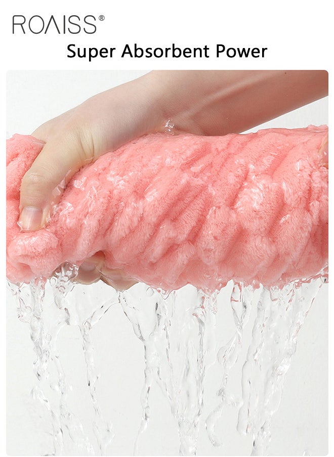 roaiss - 2 Piece Bath Set for Women and Men Thicken Absorbent Bathrobe and Bath Towel in Cloud Pattern Coral Fleece Sleepwear Autumn Winter Ladies Lightweight Soft Non Shedding Robe with Hood - Image 1