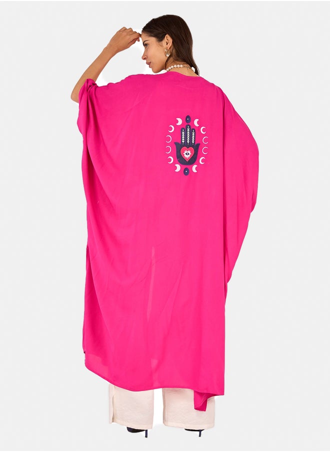 Clue Maxi Kimono with Embroidery  - Image 2