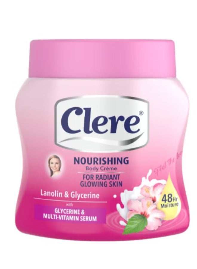 CLERE Nourishing Body Crème for Radiant Glowing Skin 500ml - Image 1