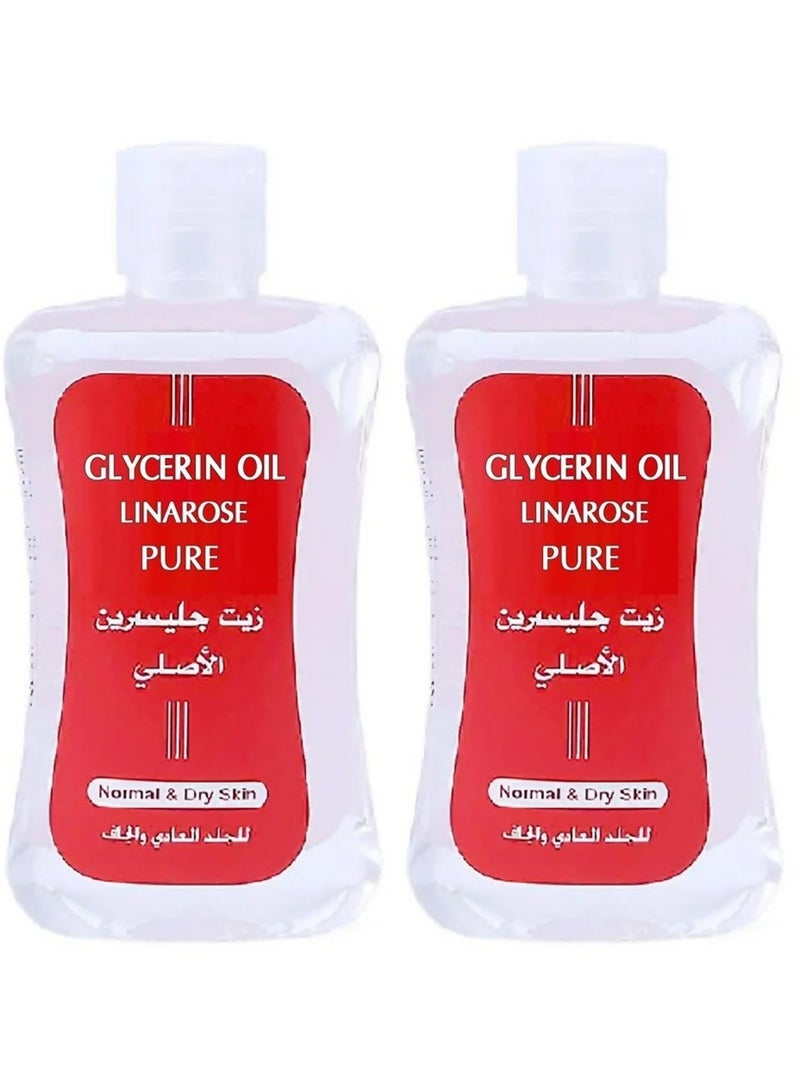 لينا روز قطعتين من زيت الجلسرين الاصلى 200 مل - Image 1