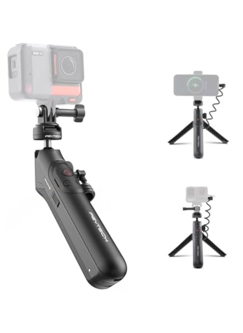 KASTWAVE - Floating Hand Grip, CapLock MantisPod Power, Battery Grip Handle Mount for Insta360 X4, Charging Selfie Vlog Tripod Monopod, with 1/4" Adapter, Power Stick for Phone, Cameras Accessory for Insta360 X3 - Image 1