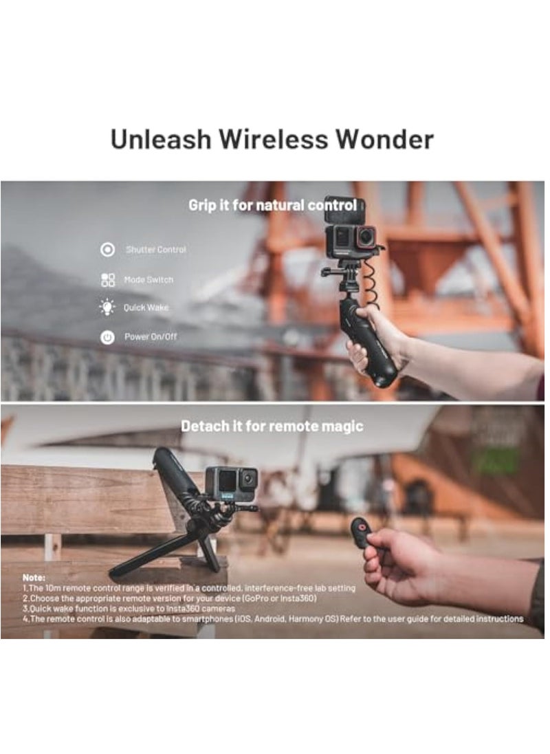 KASTWAVE - Floating Hand Grip, CapLock MantisPod Power, Battery Grip Handle Mount for Insta360 X4, Charging Selfie Vlog Tripod Monopod, with 1/4" Adapter, Power Stick for Phone, Cameras Accessory for Insta360 X3 - Image 1
