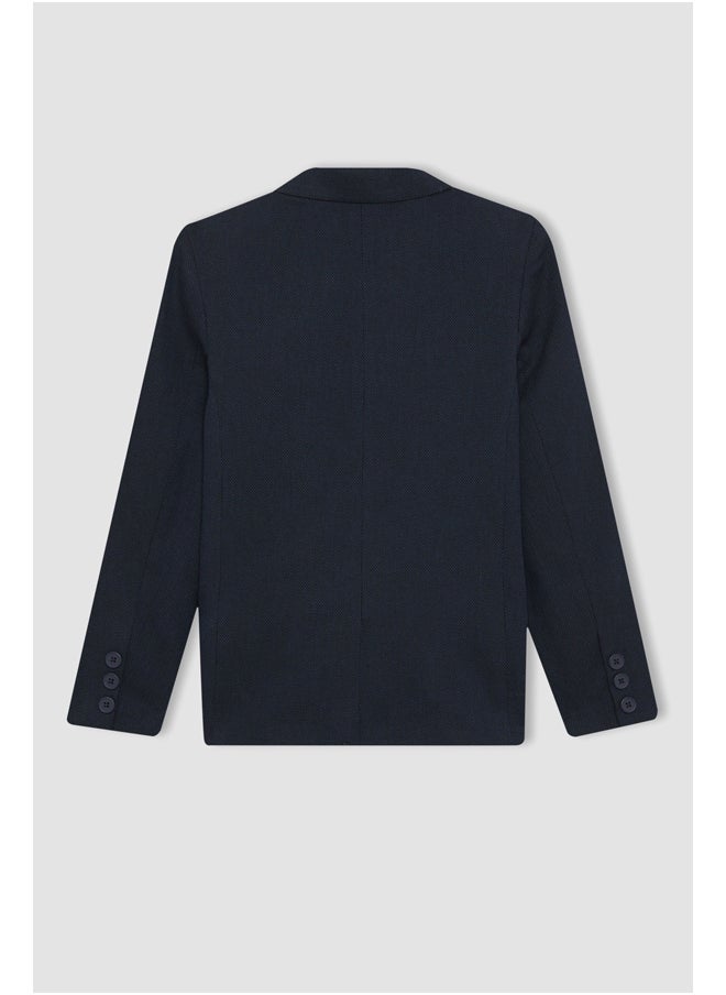 DeFacto Boy Regular Fit Blazer Collar Long Sleeve Woven Jacket  - Image 3