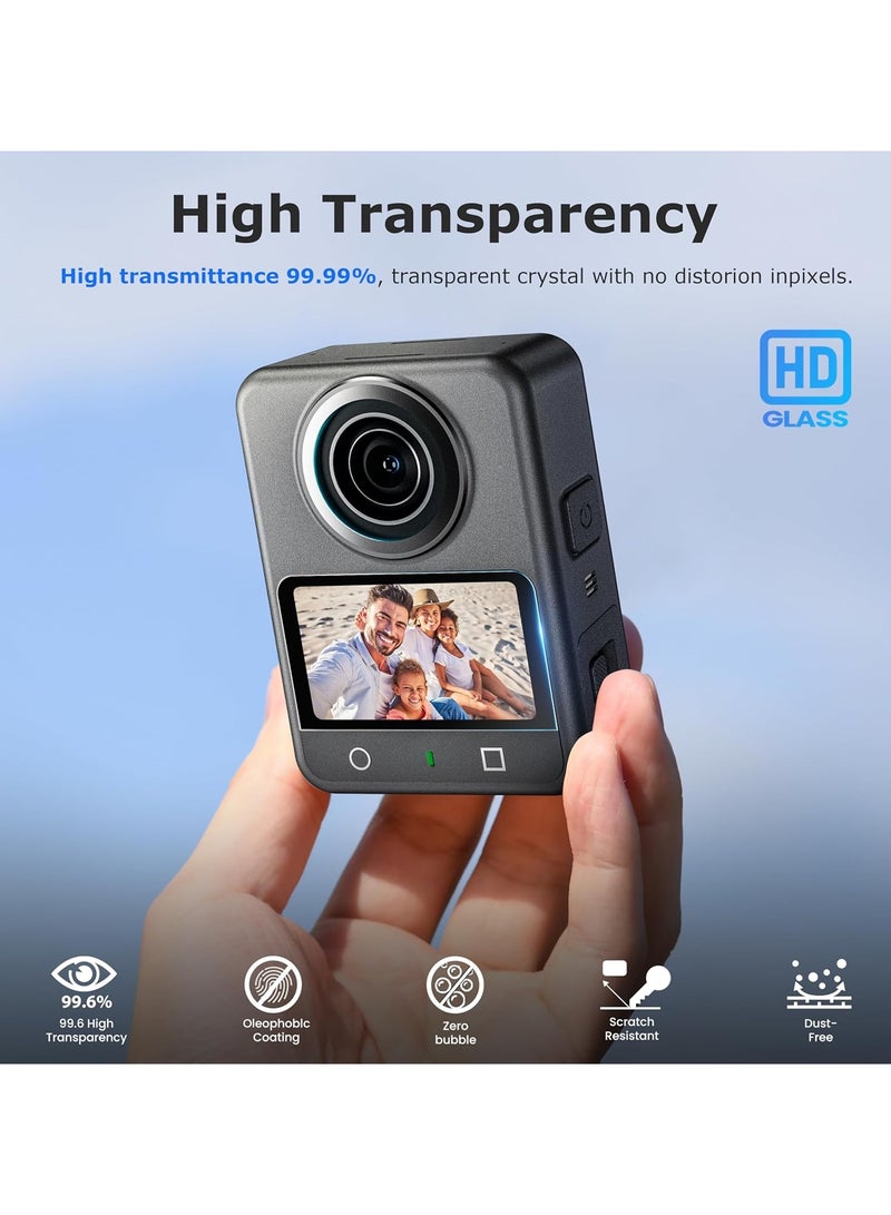 حزمة 2 واقي شاشة لكاميرا DJI Osmo 360، فيلم زجاج مقسى بدقة عالية لكاميرا Osmo 360، فيلم واقي مضاد للخدش 9H - Image 3