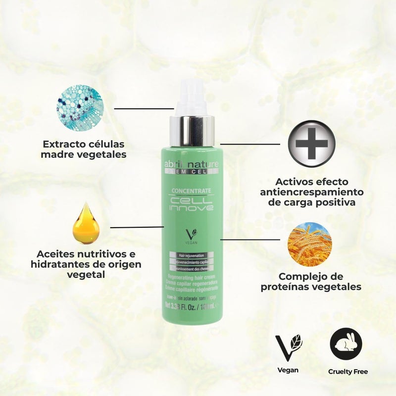 abril et nature - Cell Innove - Professional Hair Serum - Regenerates and Rejuvenates - For All Hair Types - Concentrated with Plant Stem Cells - Cuticle Sealer - 100 ml - Image 5