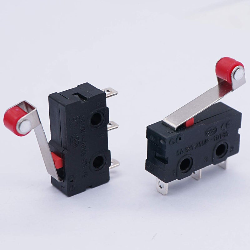 Twidec /10Pcs Mini Micro Limit Switch 5A 125 250V AC SPDT 1NO 1NC Short Hinge Roller Levr Arm Switch Snap Action Button Type 3 Pins KW11-3Z07 - Image 3