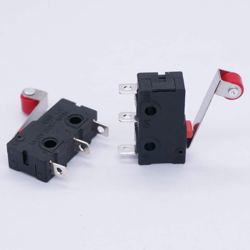 Twidec /10Pcs Mini Micro Limit Switch 5A 125 250V AC SPDT 1NO 1NC Short Hinge Roller Levr Arm Switch Snap Action Button Type 3 Pins KW11-3Z07 - Image 4