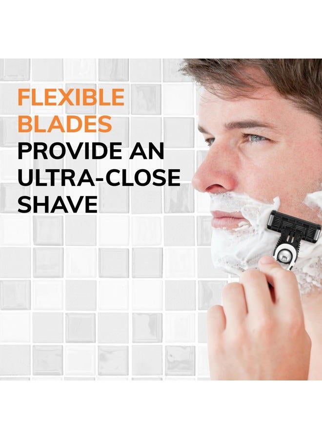 Bic شفرة فليكس 5 القابلة للاستخدام لمرة واحدة للرجال، شفرة للبشرة الحساسة لحلاقة ناعمة ومريحة وقريبة، مجموعة شفرات مكونة من 4 قطع - Image 3
