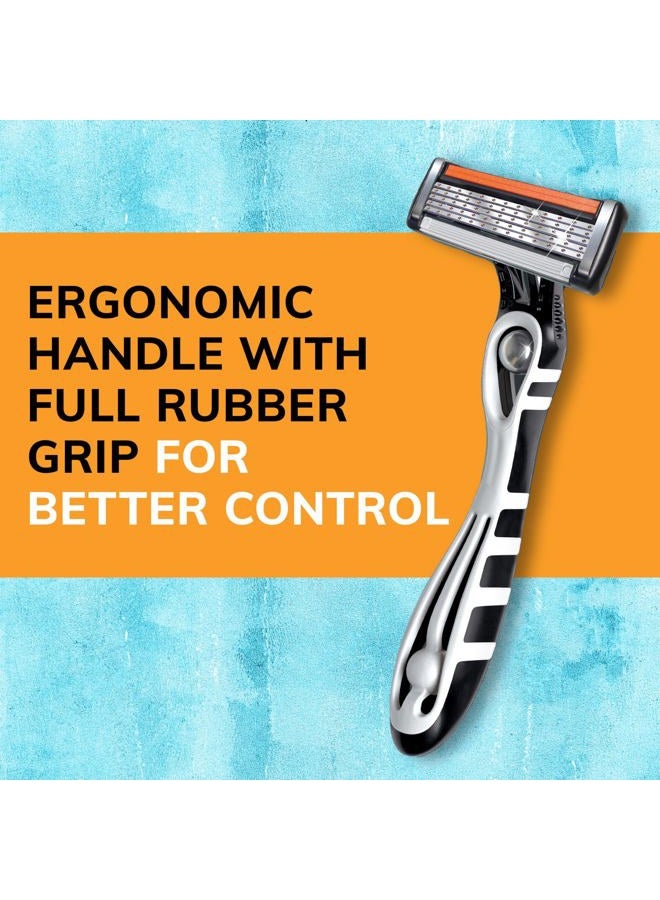 Bic شفرة فليكس 5 القابلة للاستخدام لمرة واحدة للرجال، شفرة للبشرة الحساسة لحلاقة ناعمة ومريحة وقريبة، مجموعة شفرات مكونة من 4 قطع - Image 4