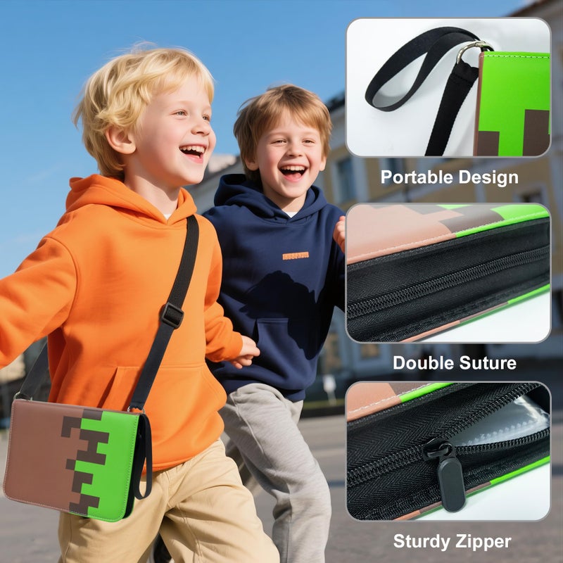 WTVIDAS Card Binder with Shoulder Strap, 4 Pocket with 50 Sleeves up to 400 Cards, Waterproof Card Storage Book for Boys, Game Cards Display Case - Image 3