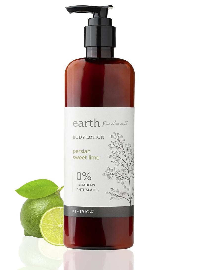 Kimirica Earth Persian Lime Moisturizing Scented Body Lotion Non greasy 100% Vegan Paraben Free Non Sticky Daily Moisturization for All Skin Type - Image 1