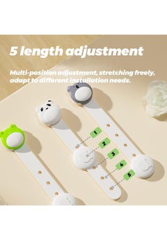Excefore 3 PCS Baby Proofing Cabinet Lock, Cartoon Shape Child Proof Safety Locks, 3M Strong Adhesive ABS Material No Drilling, Adjustable Strap Latches to Cabinets, Drawers, Cupboard, Fridge,Door  - Image 3