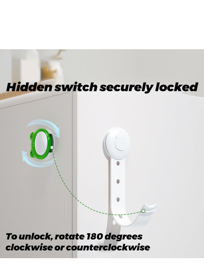 Excefore 3 PCS Baby Proofing Cabinet Lock, Cartoon Shape Child Proof Safety Locks, 3M Strong Adhesive ABS Material No Drilling, Adjustable Strap Latches to Cabinets, Drawers, Cupboard, Fridge,Door - Image 5