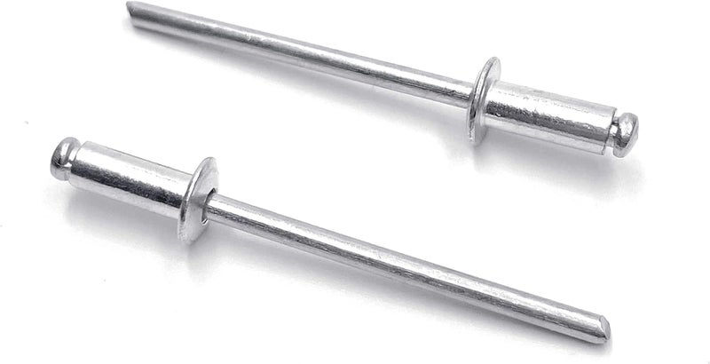 ISPINNER 100pcs 1/8" x 5/16" Aluminum Blind Rivets, 3.2 x 8mm Pop Rivets, Pack of 100 (Silver) - Image 1