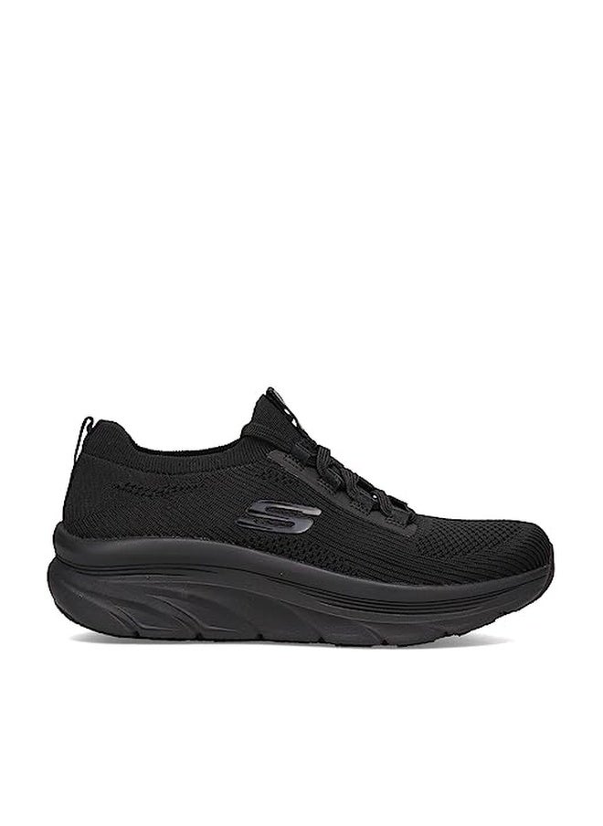 SKECHERS أحذية سكيشرز النسائية للعمل بتصميم مريح: ديلوكس ووكر SR - أحذية سليب أون أوزيما، سوداء، 7.5 - Image 1