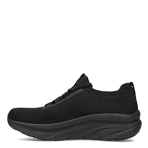 SKECHERS أحذية سكيشرز النسائية للعمل بتصميم مريح: ديلوكس ووكر SR - أحذية سليب أون أوزيما، سوداء، 7.5 - Image 5
