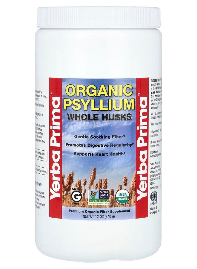 Yerba Prima Organic Psyllium Whole Husks 12 oz (340 g)