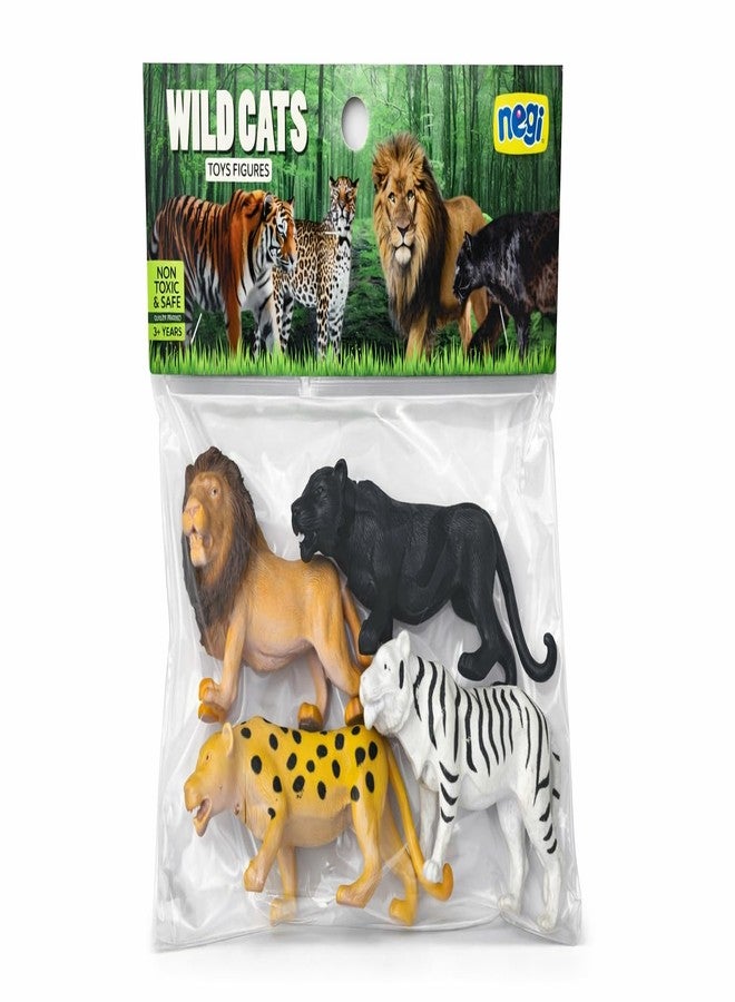 Negi Wild Cats Playset – Realistic Big Cat Animal Figures for Kids - Image 1
