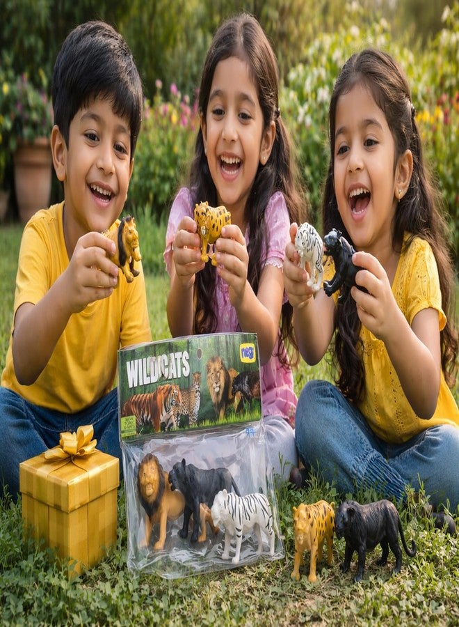 Negi Wild Cats Playset – Realistic Big Cat Animal Figures for Kids - Image 2