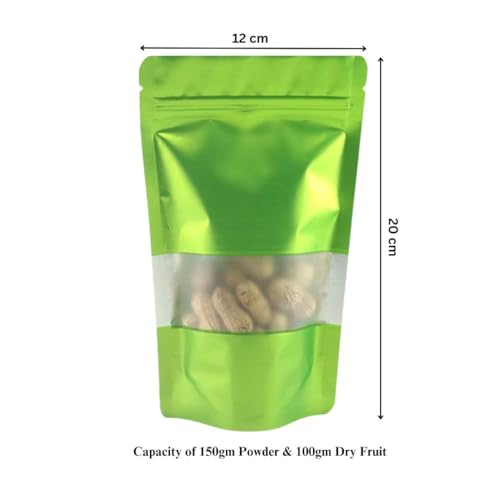 DEERA Green Ziplock Stand Up Pouch 120x200mm Pack of 25 - Image 2