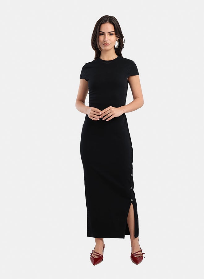 Carina Slim-Fit Maxi Dress With Slit  - Image 1