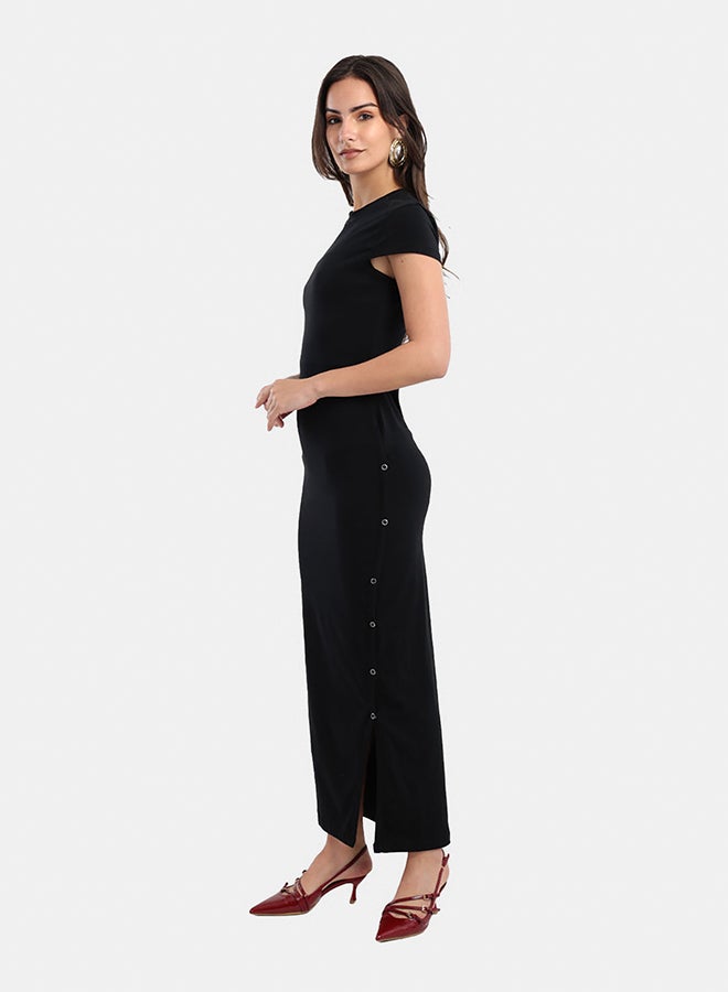 Carina Slim-Fit Maxi Dress With Slit  - Image 2