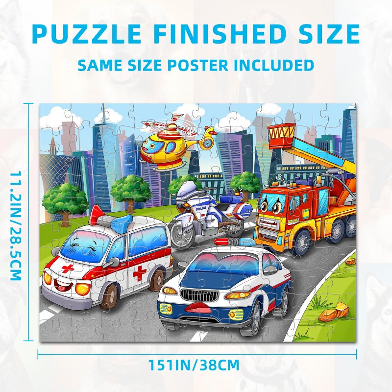 Nattork Jigsaw Puzzles 100 Pieces for Kids Youth Car Puzzle - Pieces Fit Together Perfectly - Image 2