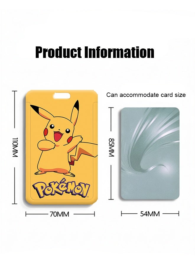 Pikachu Pokémon Pikachu Retractable Lanyard with ID Card Holder - Cute Cartoon Badge Reel for Kids & Students - Image 2