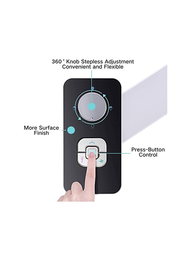 The Bros Bidet Attachment - The Non-electric Cold Water Bidet Toilet Seat Attachment with Pressure Controls,Retractable Self-cleaning Dual Nozzles for Frontal & Rear Wash - Black - Image 3