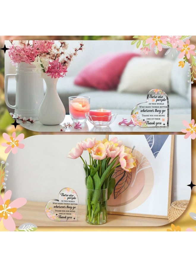 Yinder Thank You Gift for Women Inspirational Gift Office Coworker Gifts Graduation Gift for Friends Classmates Colleague Leaving Job Farewell Gift Teacher Appreciation Keepsake(Heart Flower) - Image 5