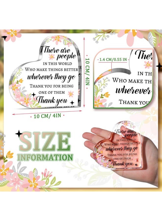 Yinder Thank You Gift for Women Inspirational Gift Office Coworker Gifts Graduation Gift for Friends Classmates Colleague Leaving Job Farewell Gift Teacher Appreciation Keepsake(Heart Flower) - Image 3