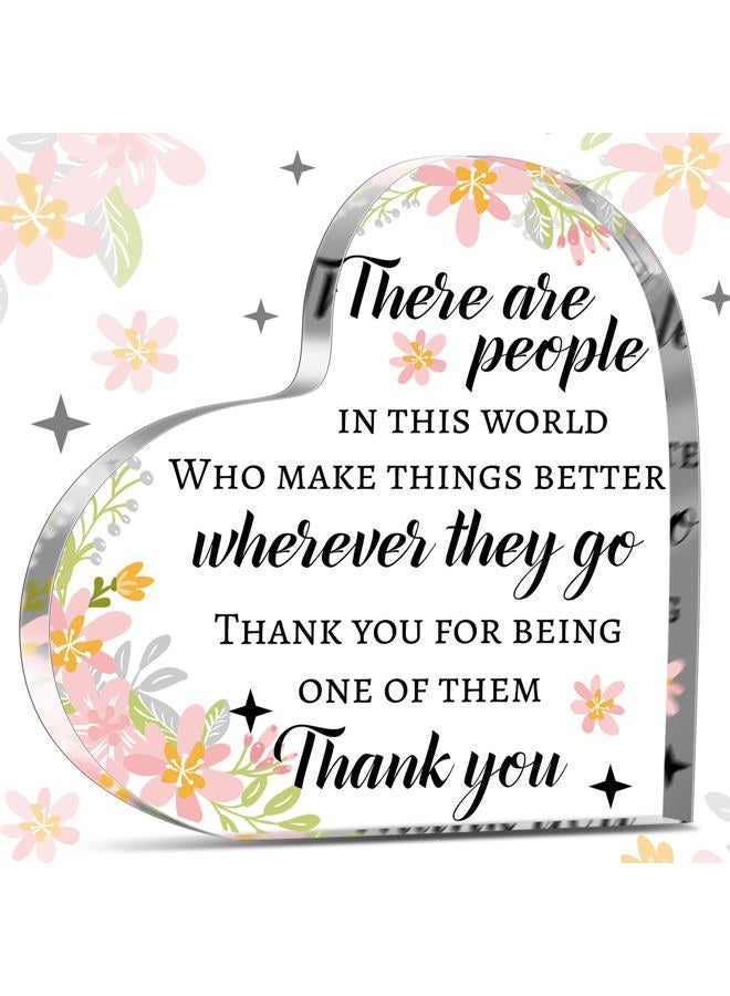 Yinder Thank You Gift for Women Inspirational Gift Office Coworker Gifts Graduation Gift for Friends Classmates Colleague Leaving Job Farewell Gift Teacher Appreciation Keepsake(Heart Flower) - Image 1