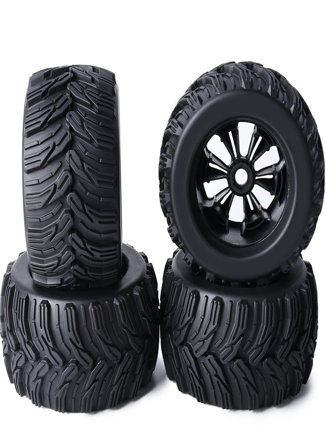 ZRRC Pre-Glued Huge 17mm Hex RC Truck Wheels and Tires 3.8 RC MT Tyres for 1/8 RC Monster Truck Fits 1/8 Arrma 6S Kraton Outcast Notorious 1/7 6S Big Rock HPI 1/8 HPI Savage (Directional Tread) - Image 1