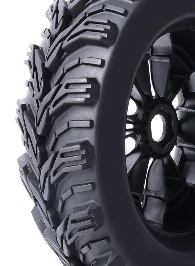ZRRC Pre-Glued Huge 17mm Hex RC Truck Wheels and Tires 3.8 RC MT Tyres for 1/8 RC Monster Truck Fits 1/8 Arrma 6S Kraton Outcast Notorious 1/7 6S Big Rock HPI 1/8 HPI Savage (Directional Tread) - Image 5