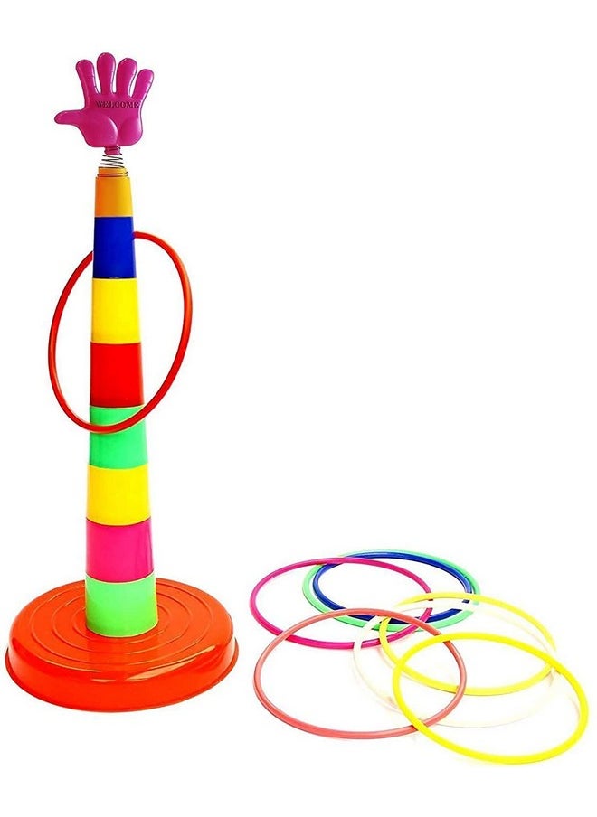 Smartcraft Ring Toss Quoits Hoopla Throw Game For Kids (Multicolor) Pack Of 1  - Image 1