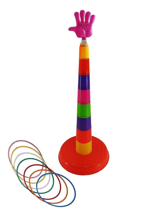 Smartcraft Ring Toss Quoits Hoopla Throw Game For Kids (Multicolor) Pack Of 1  - Image 3