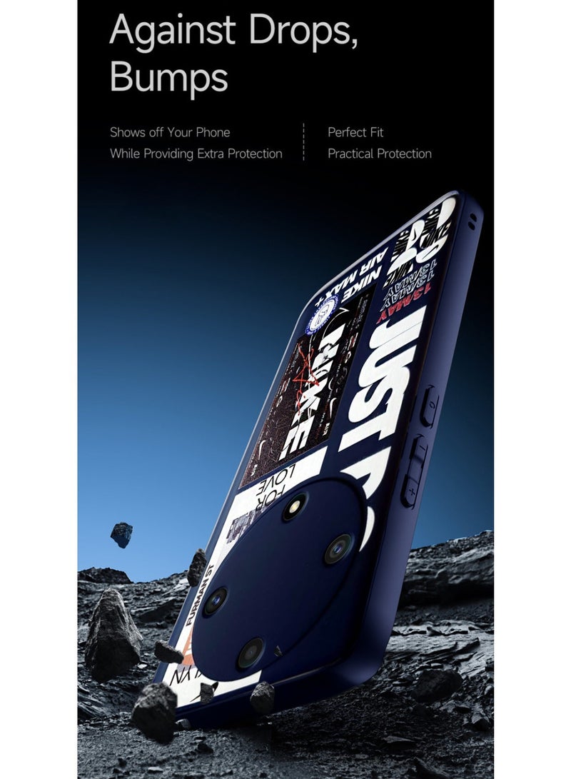 Techie Just Do Nike Aesthetic Fashion Silicone Cover Case with Inner Microfiber Lining and Built in Magnetic Car Mount Function for Honor X9a - Image 4