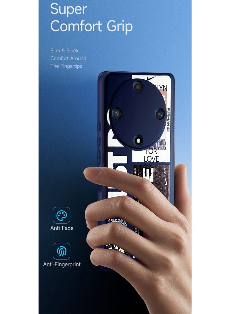 Techie Just Do Nike Aesthetic Fashion Silicone Cover Case with Inner Microfiber Lining and Built in Magnetic Car Mount Function for Honor X9a - Image 3