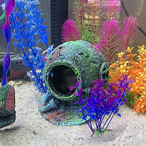 SLOCME Aquarium Sunken Submarine Helmet Decorations - Realistic Vintage Noah's Ark Shipwreck Fish Tank Decorations, Durable Resin Fish Tank Ship Accessories - Image 4