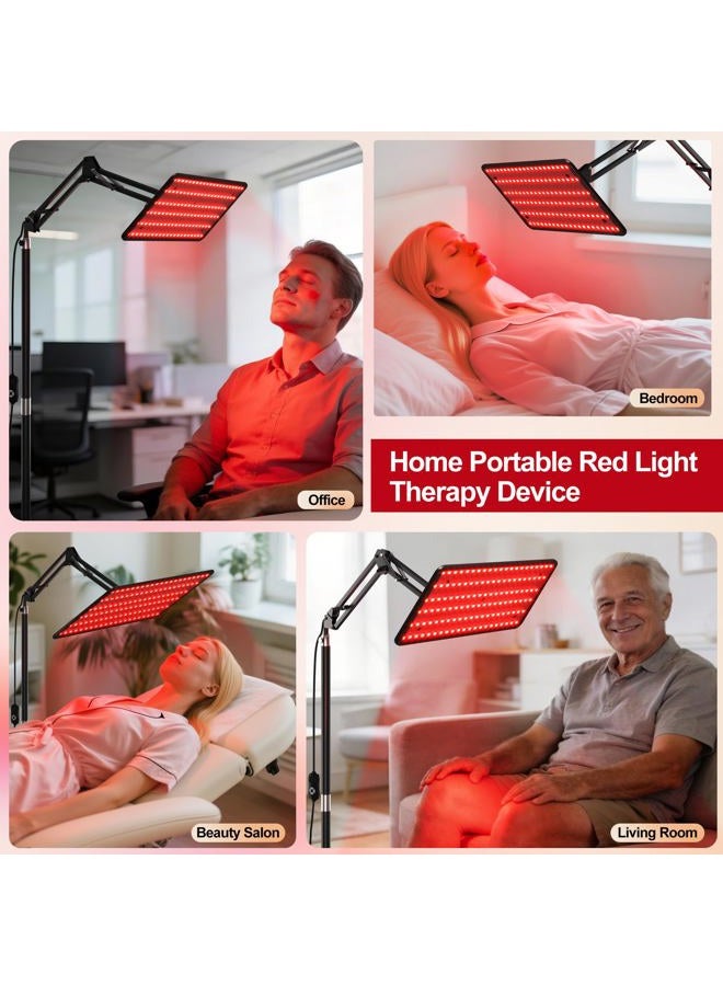 Morfone Advanced Red Light Therapy Lamp for Body Face - 200 LED Tri-Wavelength (660nm, 850nm, 940nm) Large Panel with Adjustable Stand, Protective Glasses for Home Use, Gift for Women Girls, Large - Image 5